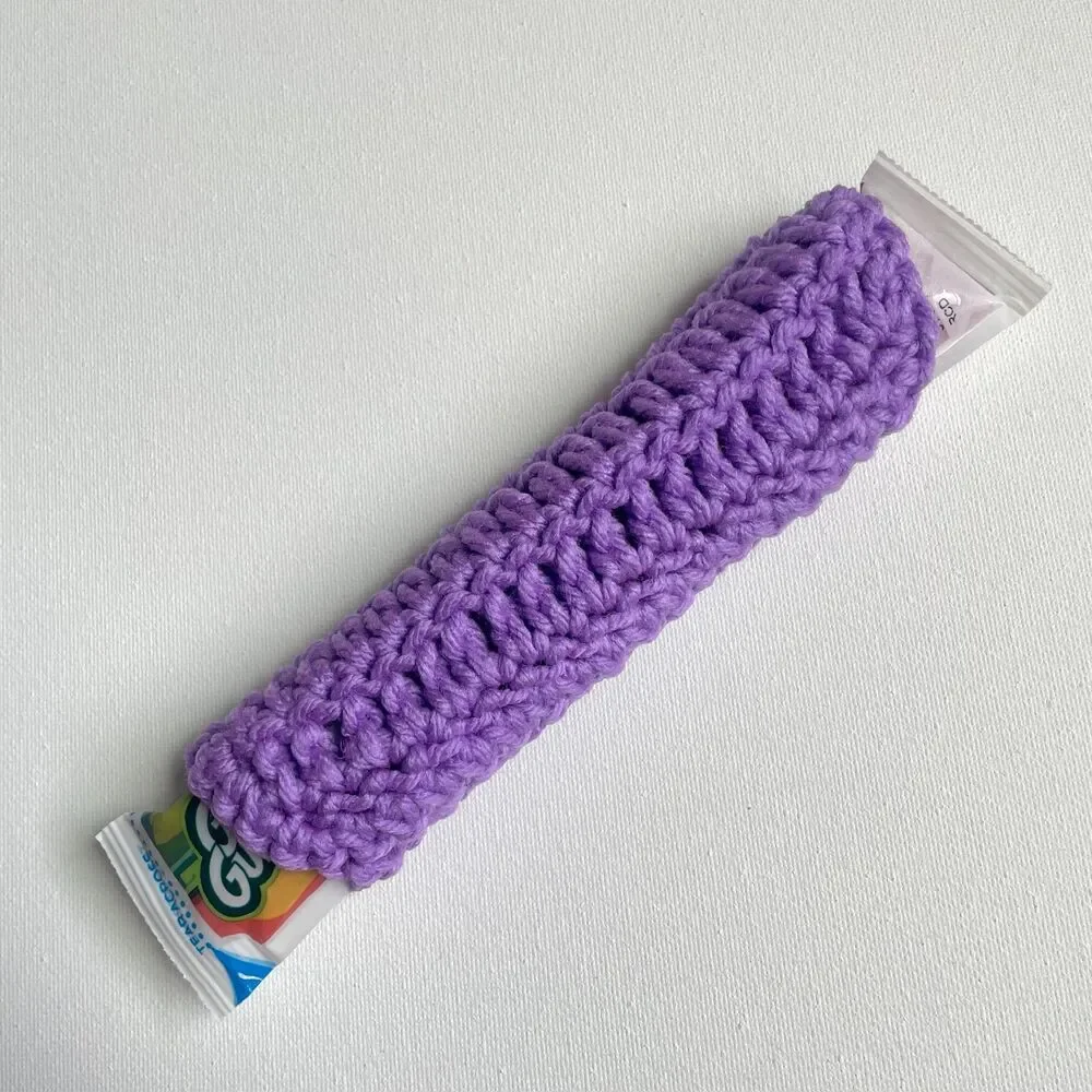 🍦 Handmade Crochet Ice Pop Sleeves – No More Cold Hands! (Multiple Colors)